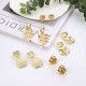 Pairs Clip On Drop Earrings Set Leaf Round Trapezoid Square Rectangle Geometric Clipon Earrings-Non Piercing Dangle Earrings